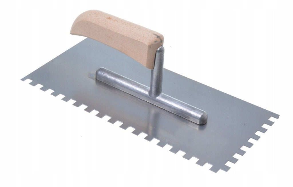 PACA NIERDZEWNA Z ZĘBAMI 8 x 8 270x130mm DREWNIANA RĄCZKA