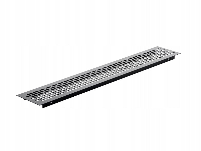 Kratka wentylacyjna z aluminium meblowa 480x80 mm - wentylacja, Czarny mat