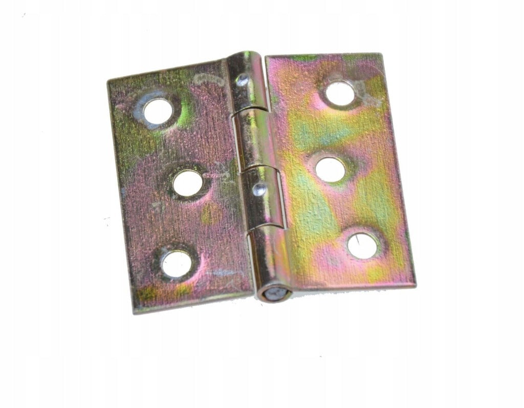 Zawiasy zawias splatany 40 x 40mm meblowy skrzyniowy ocynk złoty 100 szt