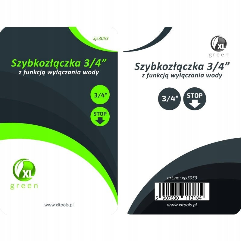 Aqbau szybkozłączka funkcja STOP blokada wody na wąż 3/4''