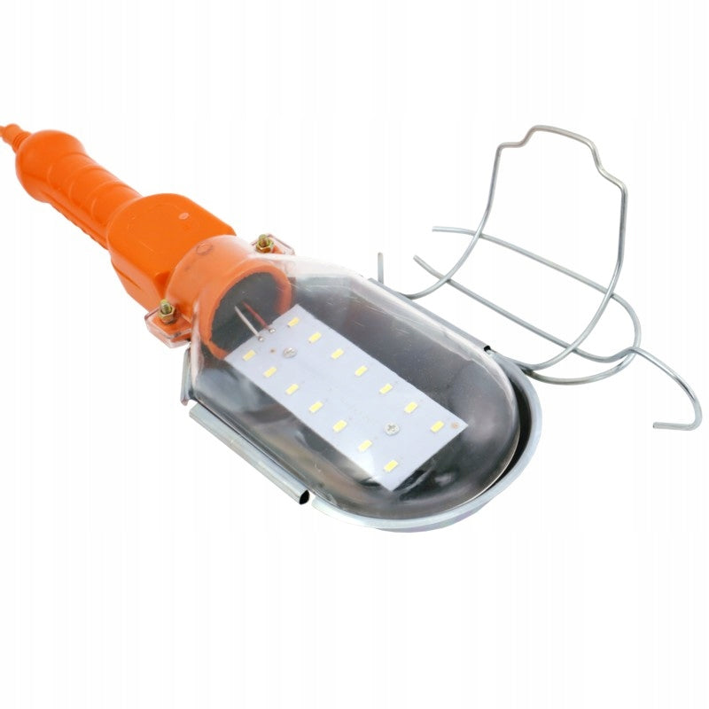 Aqbau lampa warsztatowa 14 LED 230V z kablem 10m metalowy hak odporna