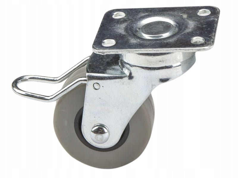 Kółko łożyskowe jezdne obrotowe 40mm metal + guma + HAMULEC ZESTAW 4 SZTUKI