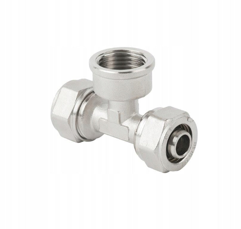 Aqbau trójnik PEX/GW/PEX 25 x 1 x 25mm złączka instalacyjna do trzech rur