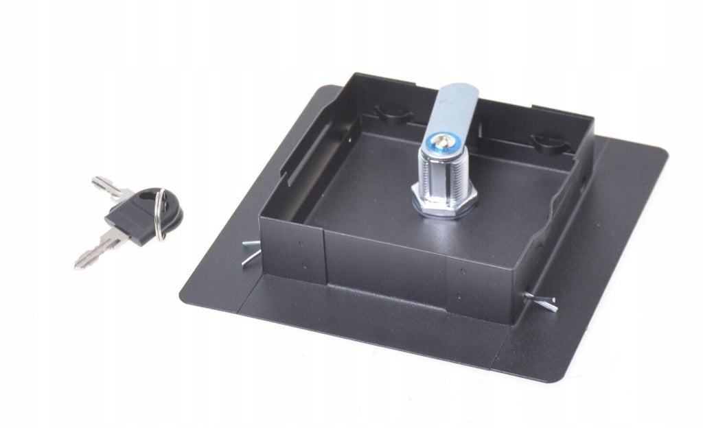 DRZWICZKI REWIZYJNE CZARNE METALOWE NA KLUCZYK 10X10cm