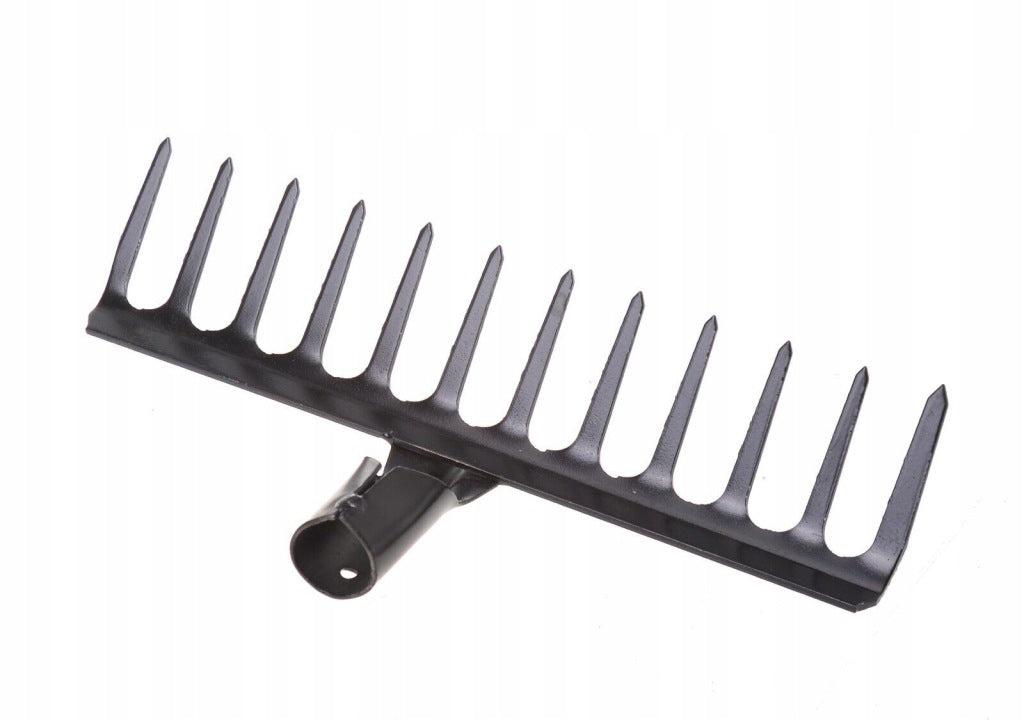 Grabie metalowe solidne czarne 12 zębów