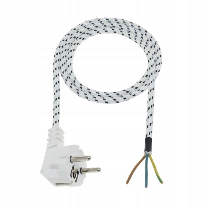 Aqbau przewód przyłączeniowy przedłużacz 1,8 m oplot bawełniany 3×0,75 mm