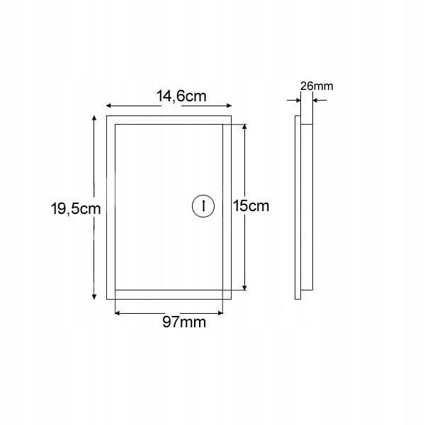 DRZWICZKI REWIZYJNE CZARNE METALOWE NA KLUCZYK 10X15cm