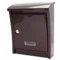 Aqbau skrzynka na listy DALMATIA brązowa 25x32x8-12cm stalowa kompaktowa
