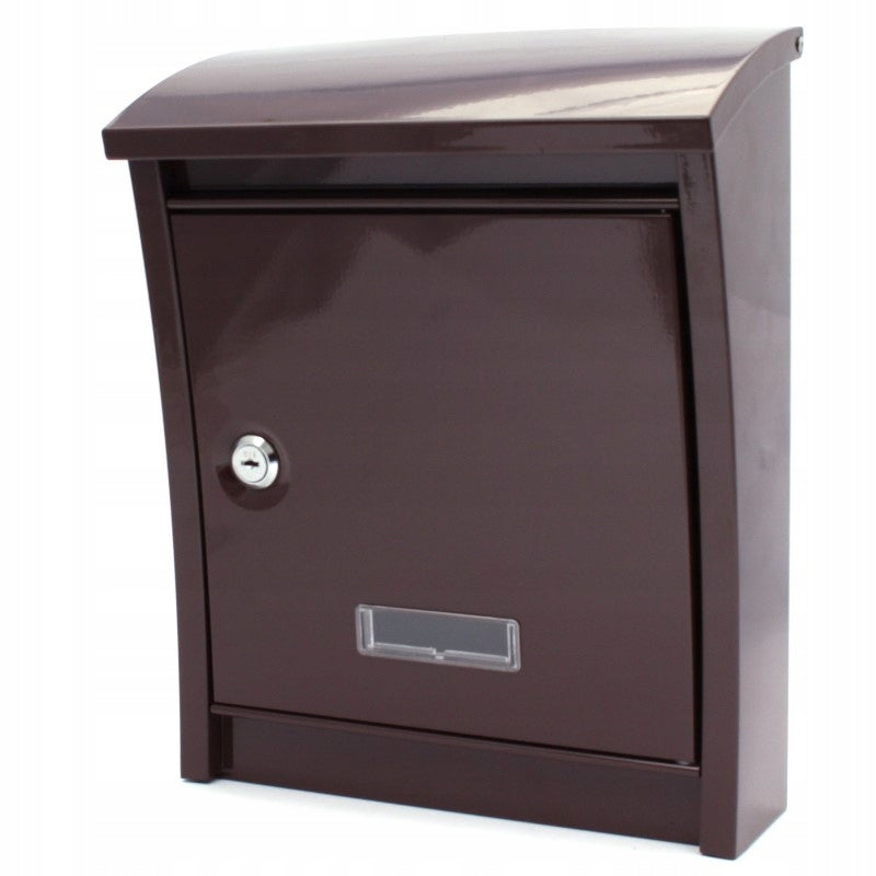 Aqbau skrzynka na listy DALMATIA brązowa 25x32x8-12cm stalowa kompaktowa