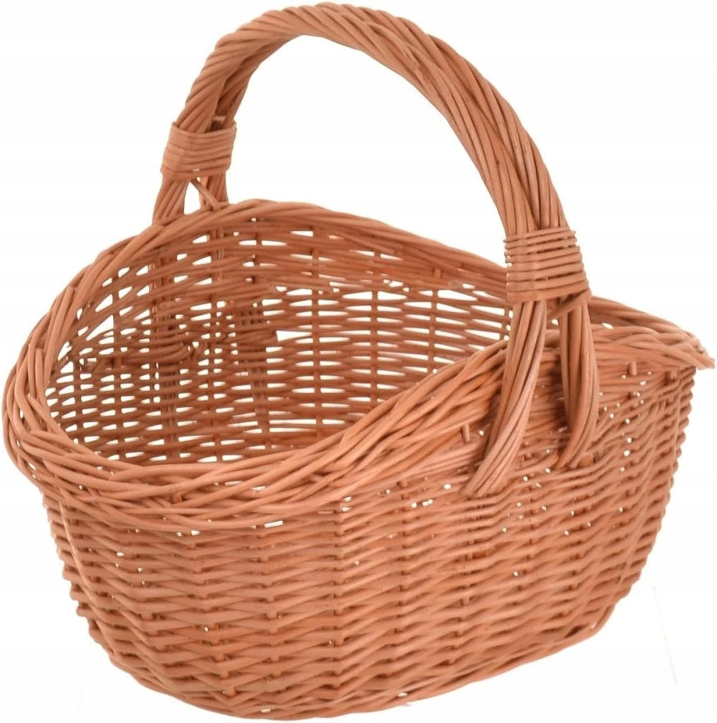 Aqbau kosz wiklinowy brązowy naturalny wielkanocny koszyczek rozmiar L-41cm
