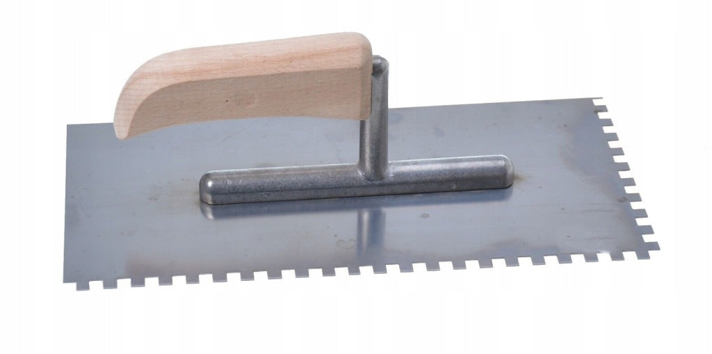 PACA NIERDZEWNA Z ZĘBAMI 6 x 6 270x130mm DREWNIANA RĄCZKA