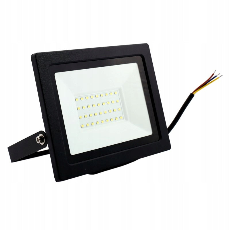 Aqbau naświetlacz LED SLIM 30W na ścianę mur ogrodzenie neutralna biel