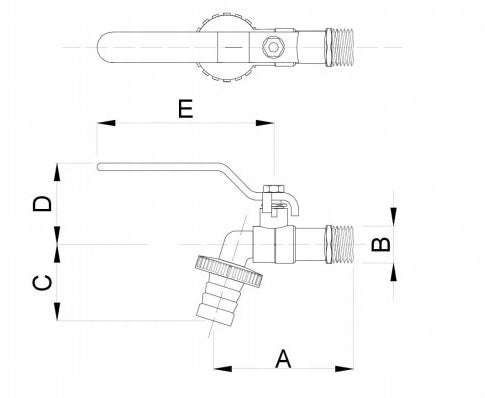 Zawór kulowy wodny czerpalny 1/2"