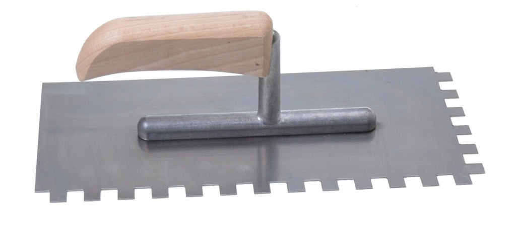 PACA NIERDZEWNA Z ZĘBAMI 8 x 8 270x130mm DREWNIANA RĄCZKA