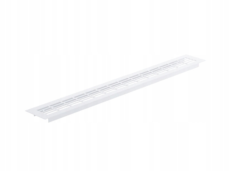 Kratka wentylacyjna z aluminium, meblowa 480x60mm gruba- wentylacja, Biały