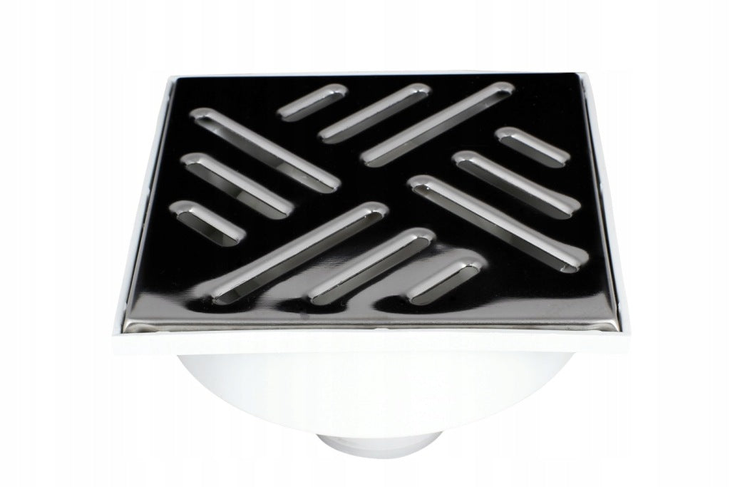 Aqbau kratka kanalizacyjna prosta, ruszt metalowy śr.50 mm, 15x15 cm