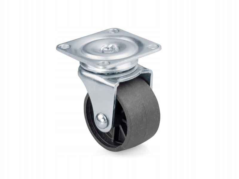 Plastikowe kółko meblowe łożyskowe śr. 40 mm trwała powłoka ZESTAW 4 SZTUKI
