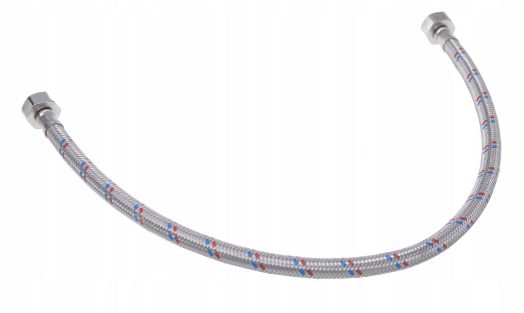 Wąż wężyk do baterii wody w oplocie ze stali nierdzewnej GW 1/2x 1/2 90 cm