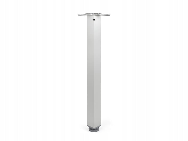 KOMPLET 4x Noga do stołu 6x6 cm H-82 cm kwadrat aluminium z regulacją szara