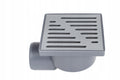 Aqbau kratka kanalizacyjna, ruszt plastikowy śr.50 mm, 10x10 cm SZARA kąt