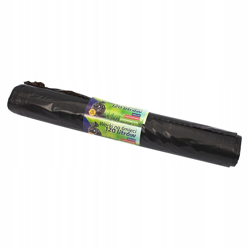 Worki na śmieci folia LDPE 240L/10 szt czarne mocne