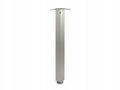 KOMPLET 4x Noga do stołu 6x6cm H-82 cm kwadrat z regulacją INOX kolor stali