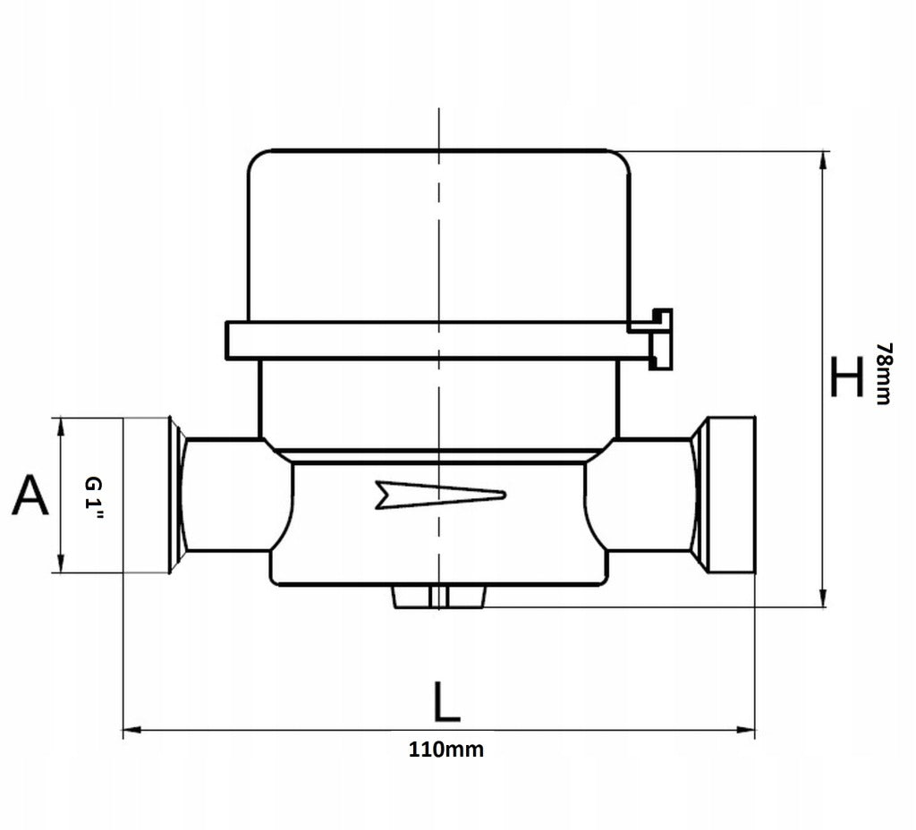 Konsola do wodomierza licznik wodomierz 3/4" z wodomierzem KOMPLET