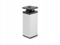4 x nóżka meblowa z aluminium KWADRATOWA z regulacją 4x4/ H-10cm alu/czarny
