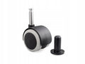 Kółko obrotowe gumowane z bolcem 40mm, do fotela, metalowe, mocne, 1 sztuka