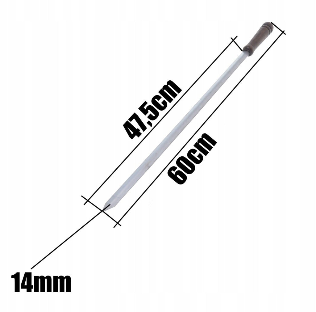 Szampur szpada szpikulec do szaszłyków grilla 60cm stal nierdzewna