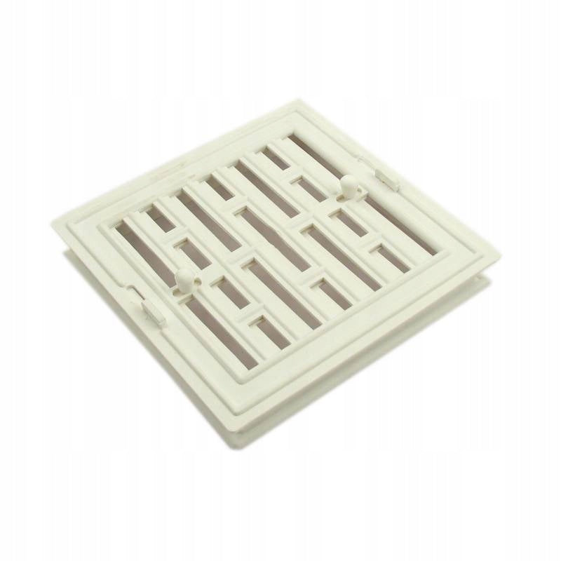 Kratka wentylacyjna standard 14x14 z żaluzją przesuwną brązowa