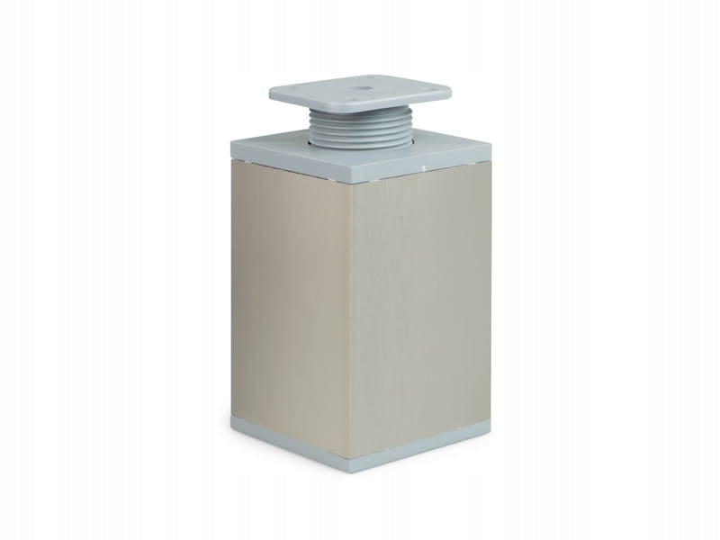 4 x nóżka meblowa z aluminium KWADRATOWA komplet do mebli 6x6/ H-10cm INOX