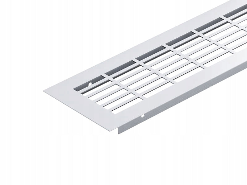 Kratka wentylacyjna z aluminium meblowa 480x80mm gruba wentylacja chrom mat
