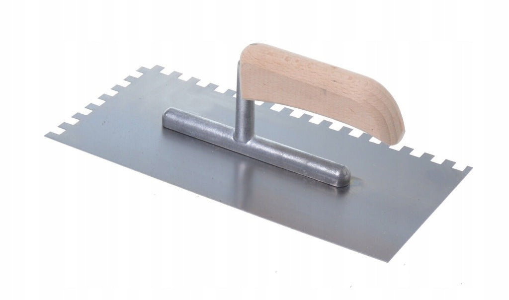 PACA NIERDZEWNA Z ZĘBAMI 8 x 8 270x130mm DREWNIANA RĄCZKA