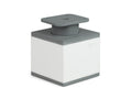 4 x nóżka meblowa z aluminium KWADRATOWA komplet do mebli 6x6/ H-6cm biała