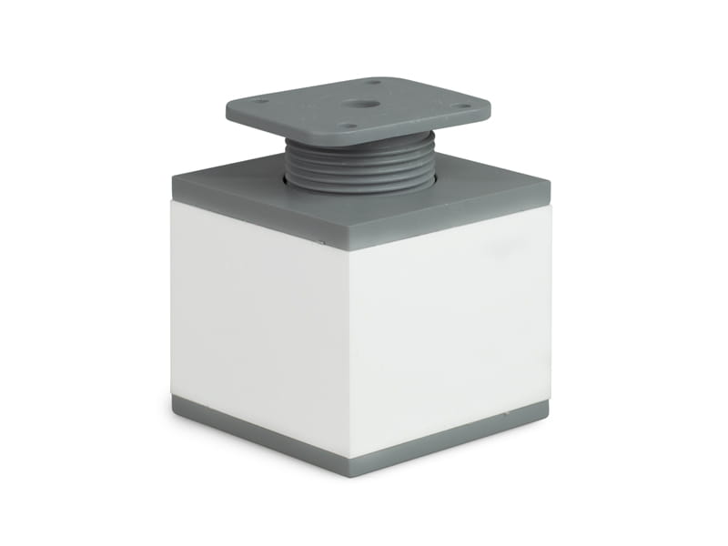 4 x nóżka meblowa z aluminium KWADRATOWA komplet do mebli 6x6/ H-6cm biała