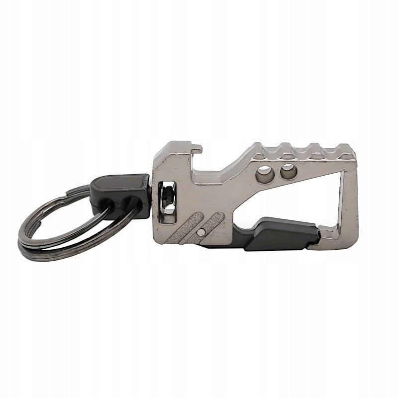 Brelok do kluczy aluminiowy 83 x 23mm, plus otwieracz i karabinek, mocny