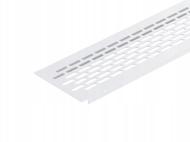 Kratka wentylacyjna z aluminium meblowa 480x80 mm - wentylacja mebli biała