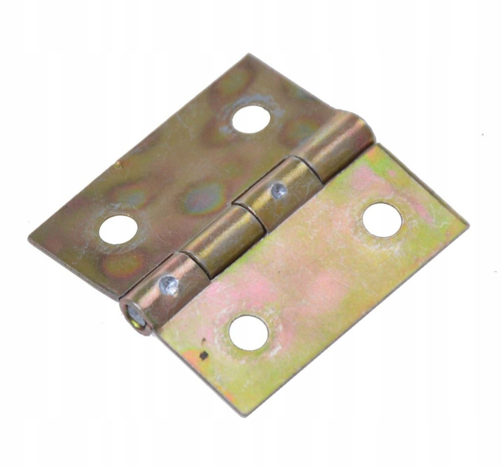 Zawiasy zawias splatany 30 x 30mm meblowy skrzyniowy ocynk złoty 50 szt