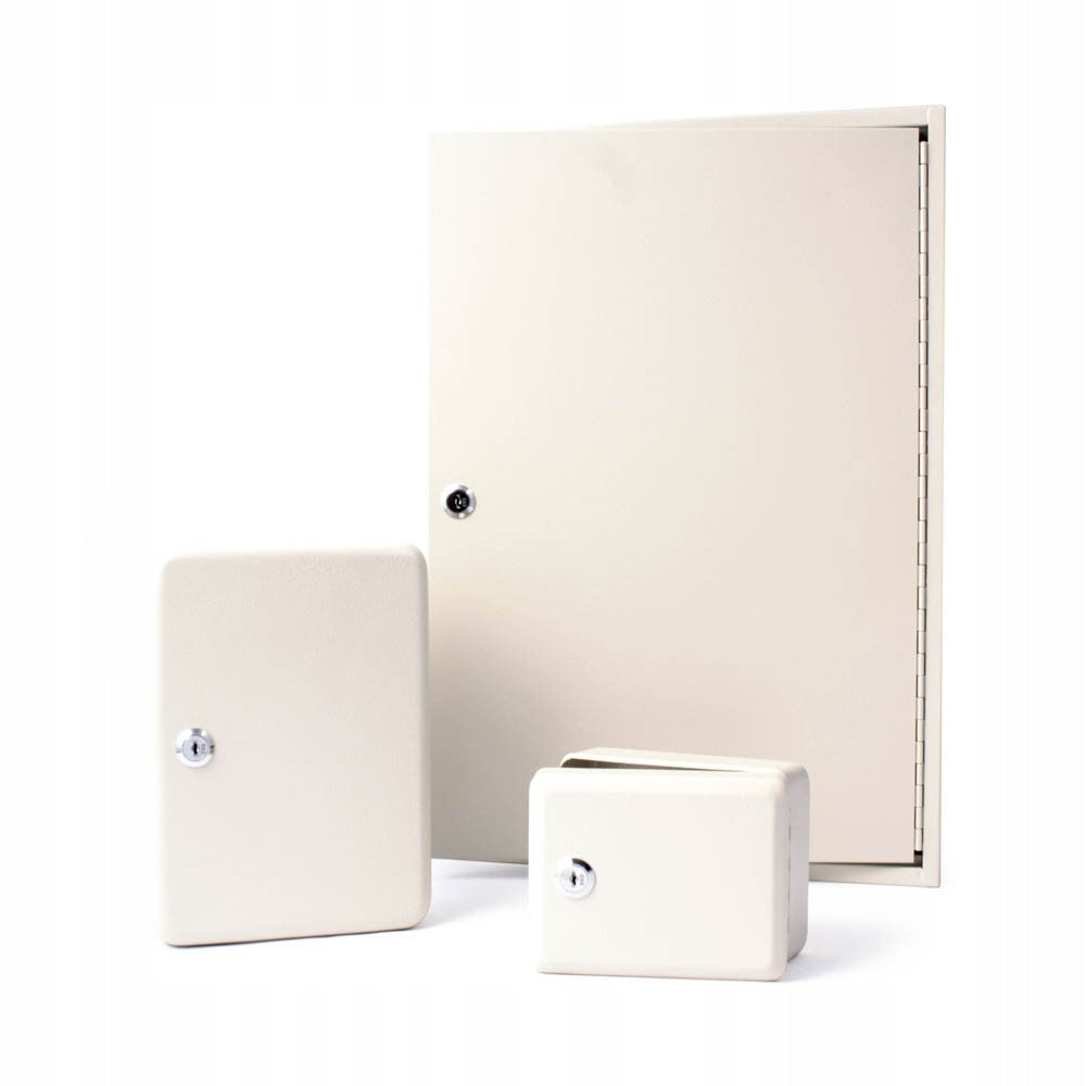 Szafka ORGANIZER skrzynka na klucze 24szt, kasetka stalowa złamana biel