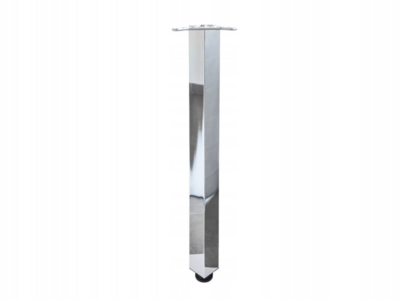 ZESTAW 4X noga do stołu KWADRATOWA H-71 cm, z regulacją , Chrom połysk