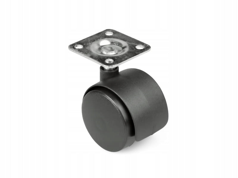 Kółko obrotowe meblowe z płytką 40mm do fotela hokera metalowe mocne 1 szt
