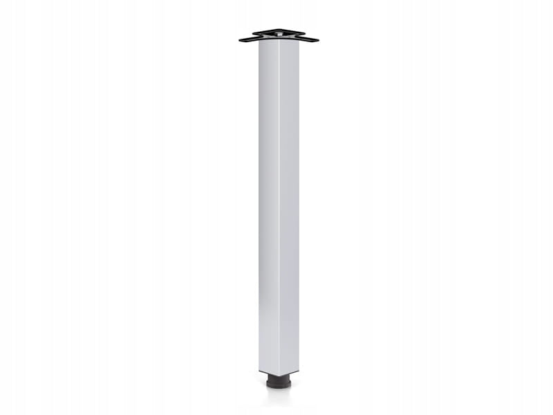ZESTAW 4X noga do stołu KWADRATOWA H-82 cm, z regulacją , Chrom mat
