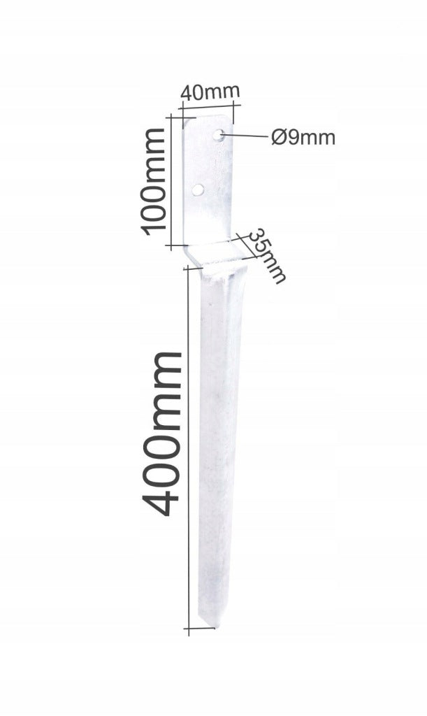 Kotwy kotwa podstawa słupa wspornik do huśtawki wbijana 50cm zestaw 4 szt