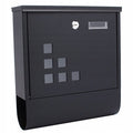 Aqbau skrzynka na listy antracyt prostokątna z tubą 31x9,5x34 cm nowoczesna