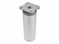 4x nóżka OKRĄGŁA meblowa z trwałego aluminium, z regulacją śr. 4cm /H- 12cm