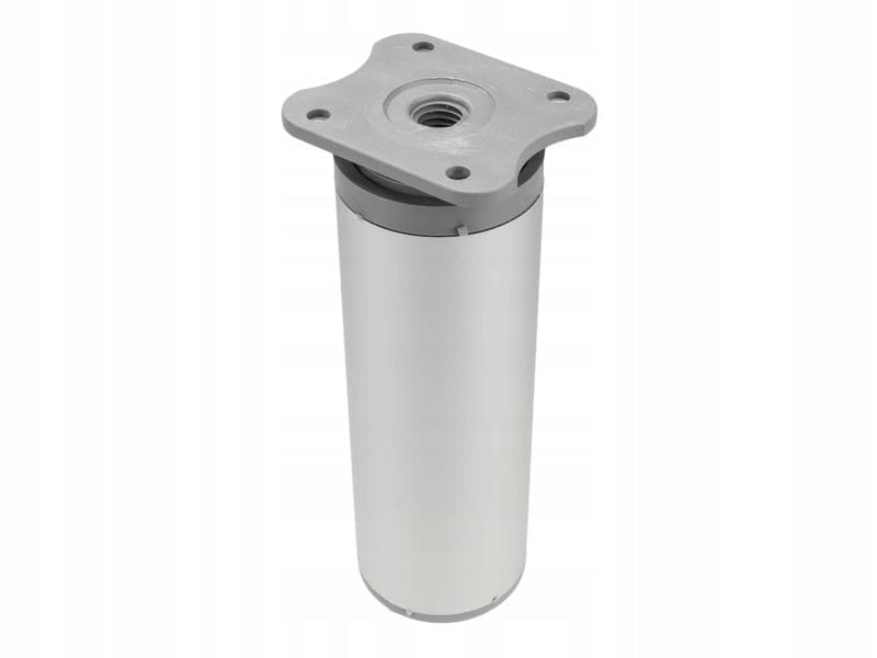 4x nóżka OKRĄGŁA meblowa z trwałego aluminium, z regulacją śr. 4cm /H- 12cm