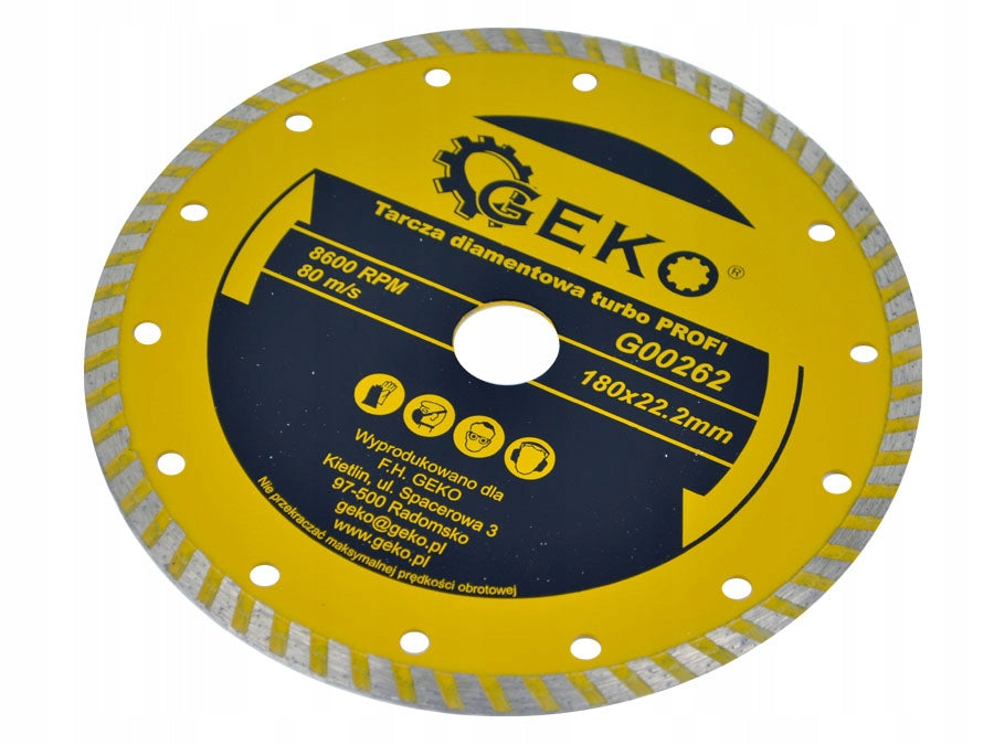 Tarcza diamentowa Geko G00262 180x22,2mm
