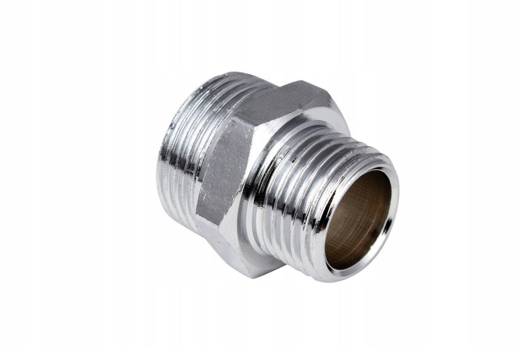 Aqbau NYPEL mosiężny redukcyjny ZŁĄCZKA 1/2"x3/8" cala instalacje wodne
