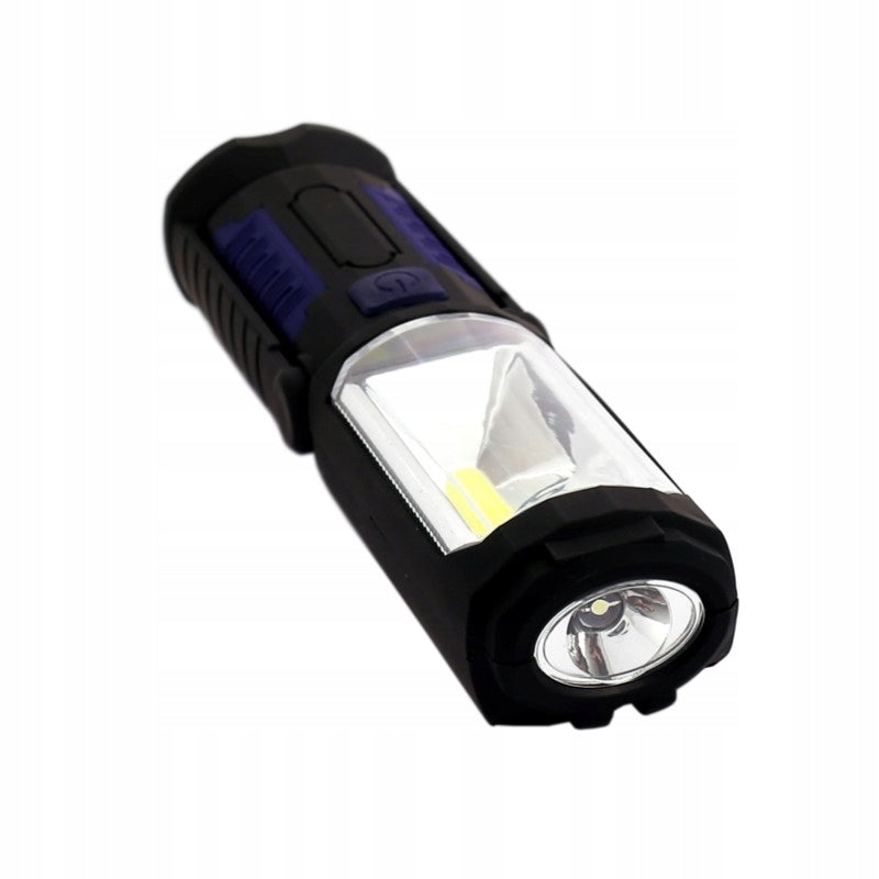 Aqbau lampa robocza warsztatowa 3w1 COB LED zasilana bateriami 3xAA